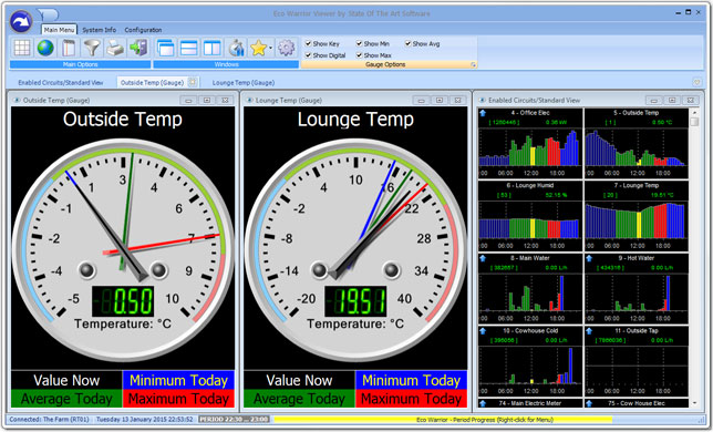 Eco Warrior Real-time Gauges